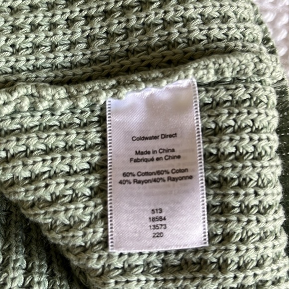 Coldwater Creek sage green, 3/4 sleeved sweater. Size PS - Picture 8 of 8